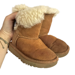 UGG Chestnut Brown Bailey Button Boots - 7, Toddler